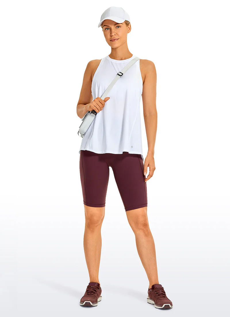 Pima Cotton High Neck Tank Split Open Back - Image 20