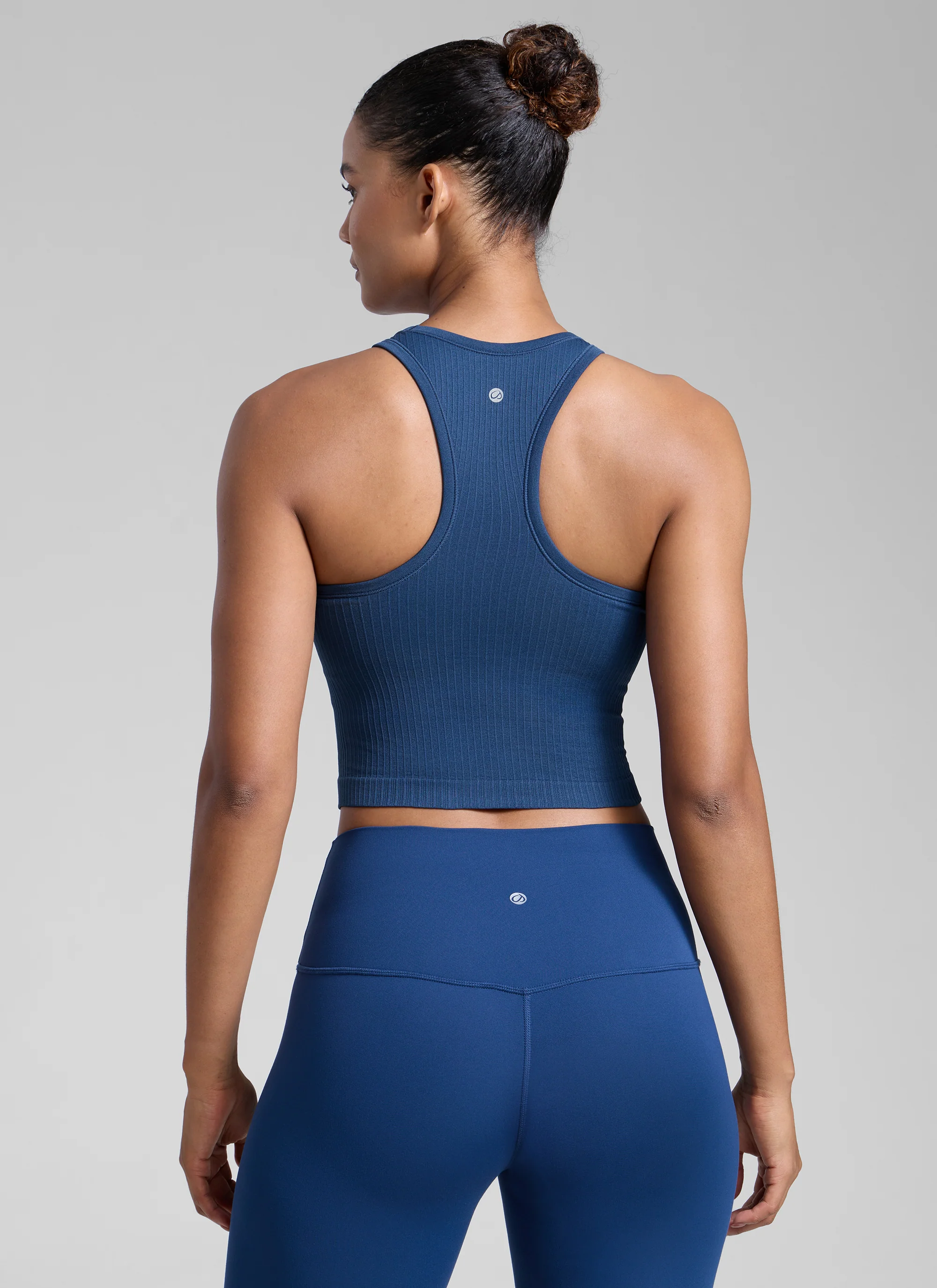 Seamless Ribbed Racerback Crop Tank - Image 38