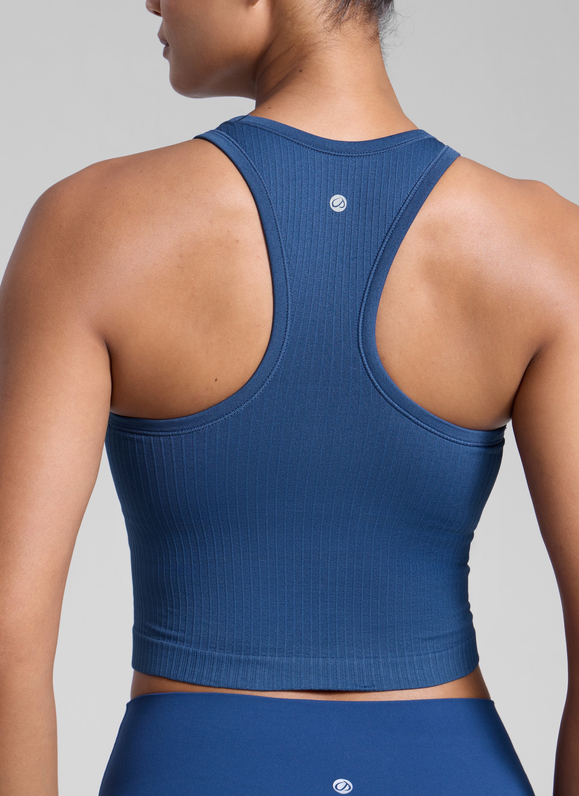 Seamless Ribbed Racerback Crop Tank - Image 40