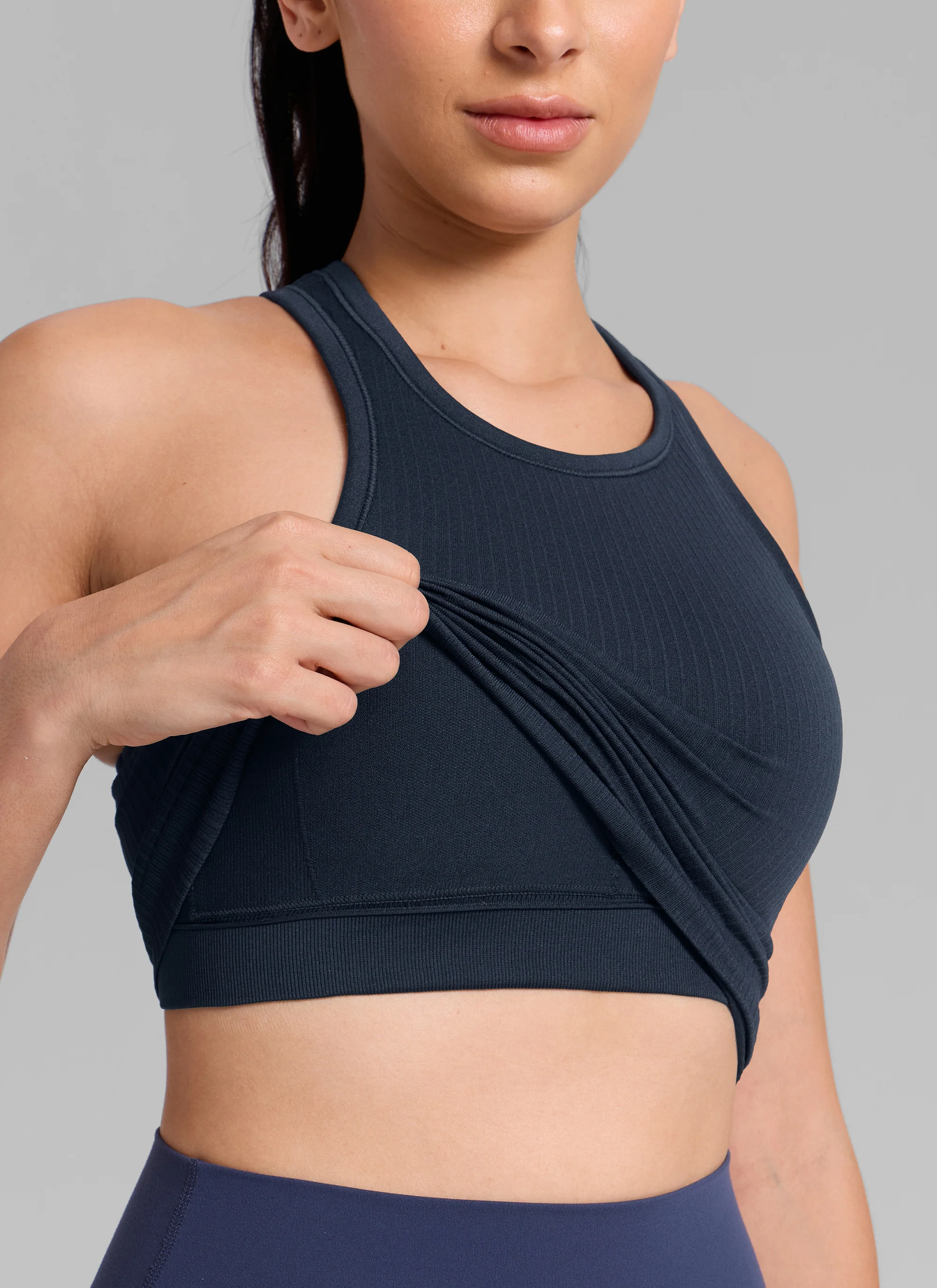 Seamless Ribbed Racerback Crop Tank - Image 45