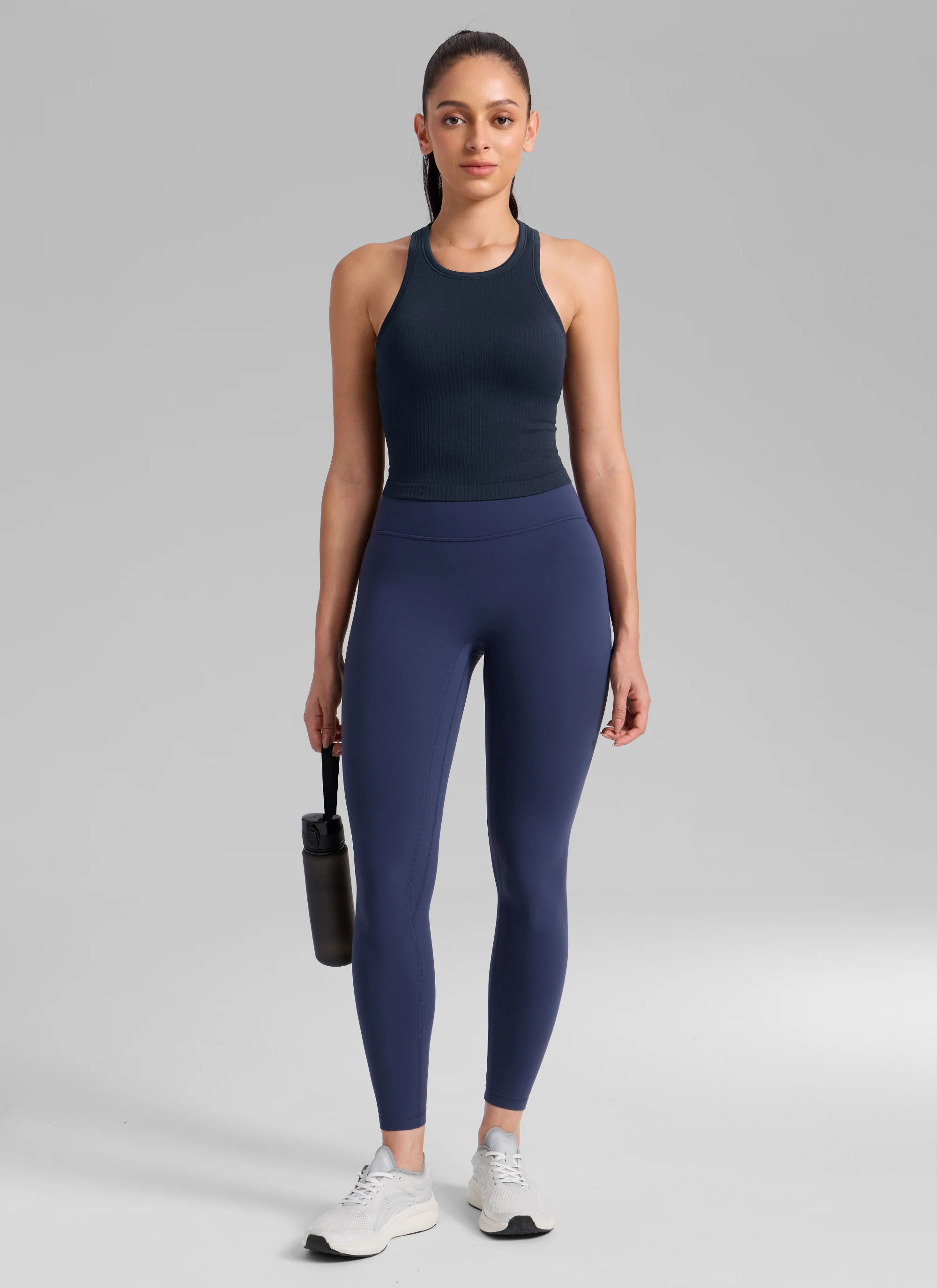 Seamless Ribbed Racerback Crop Tank - Image 48