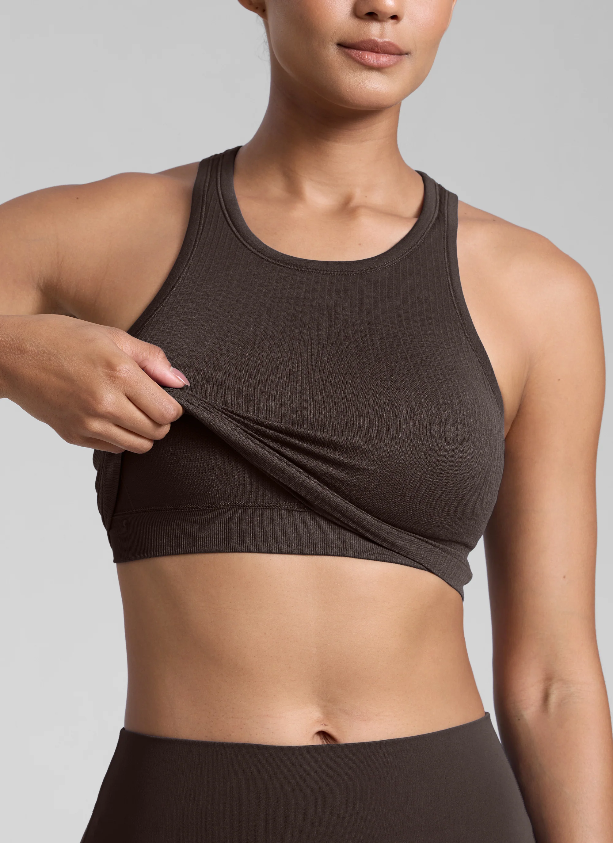 Seamless Ribbed Racerback Crop Tank - Image 5