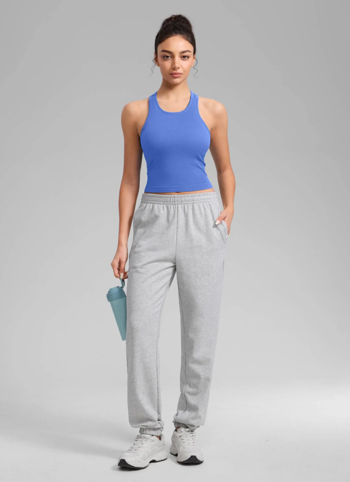 Seamless Ribbed Racerback Crop Tank - Image 52