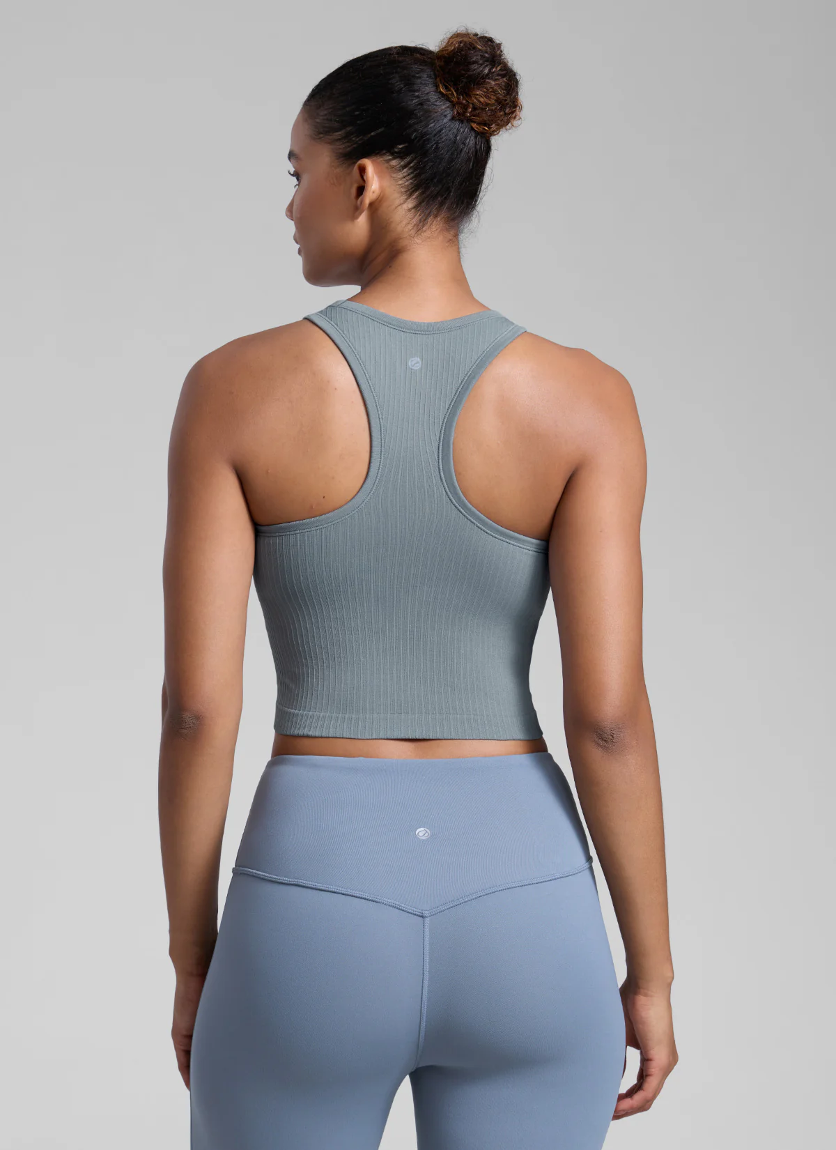 Seamless Ribbed Racerback Crop Tank - Image 57