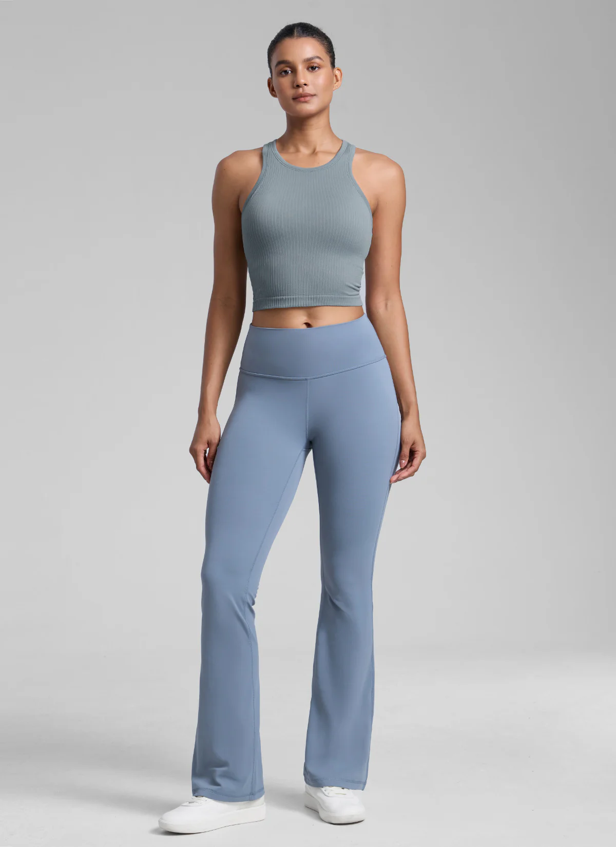 Seamless Ribbed Racerback Crop Tank - Image 60