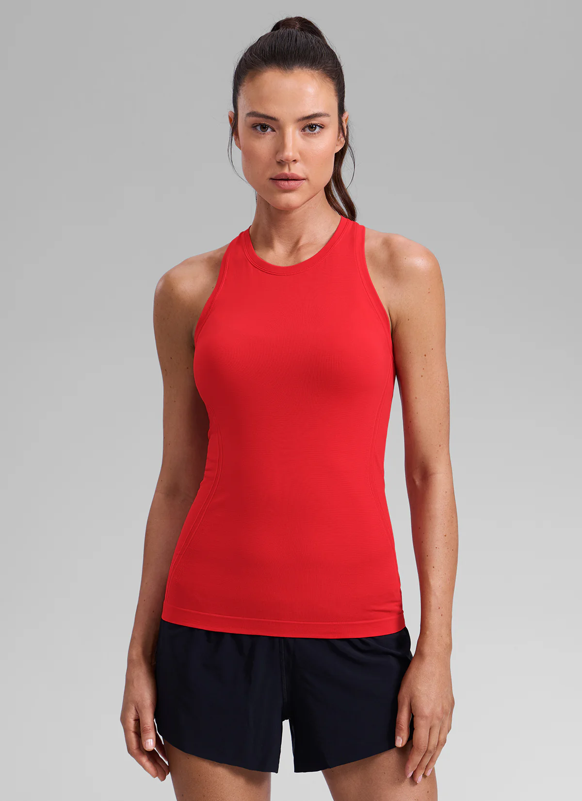 Seamless Racerback High Crewneck Hip Tank - Image 26