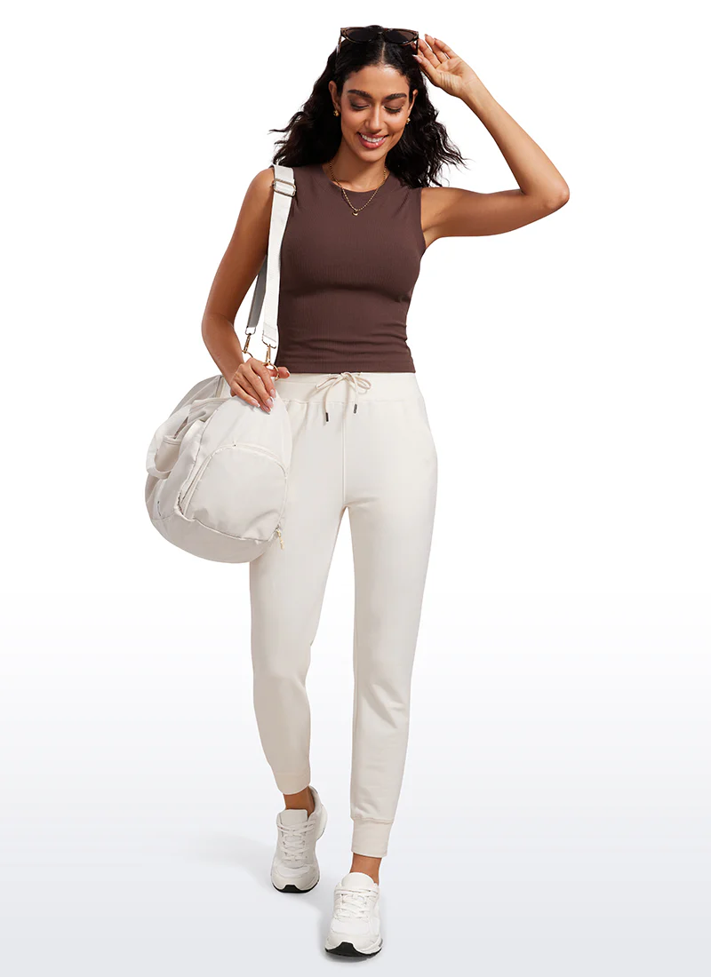 Ribbed Waist Length High Neck Tank - Image 3