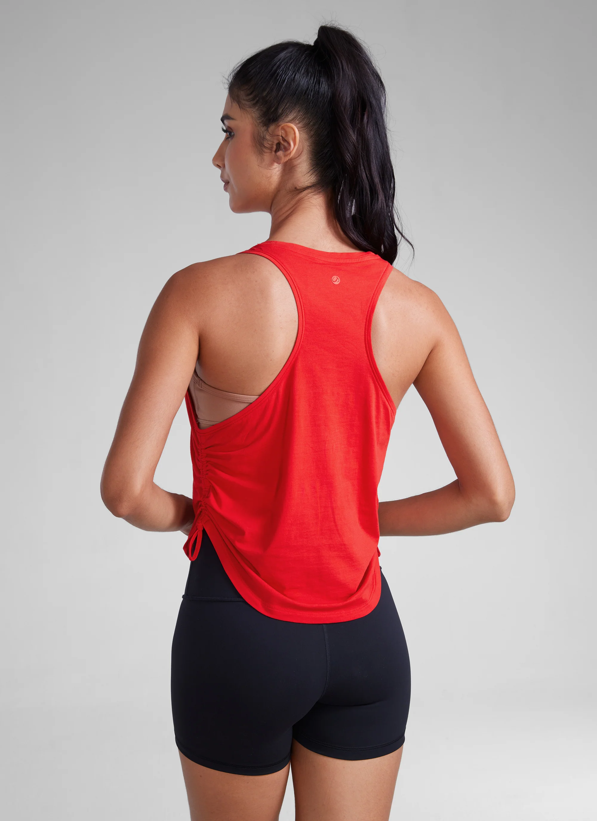 Pima Cotton Racerback Ruched Side Tank - Image 15