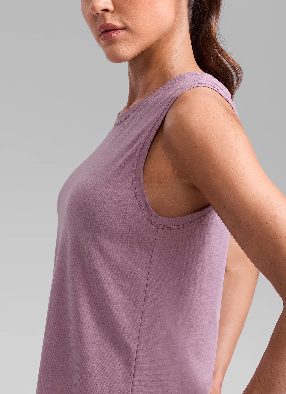 Poly Cotton-Blend Open Split Back Tank - Image 24