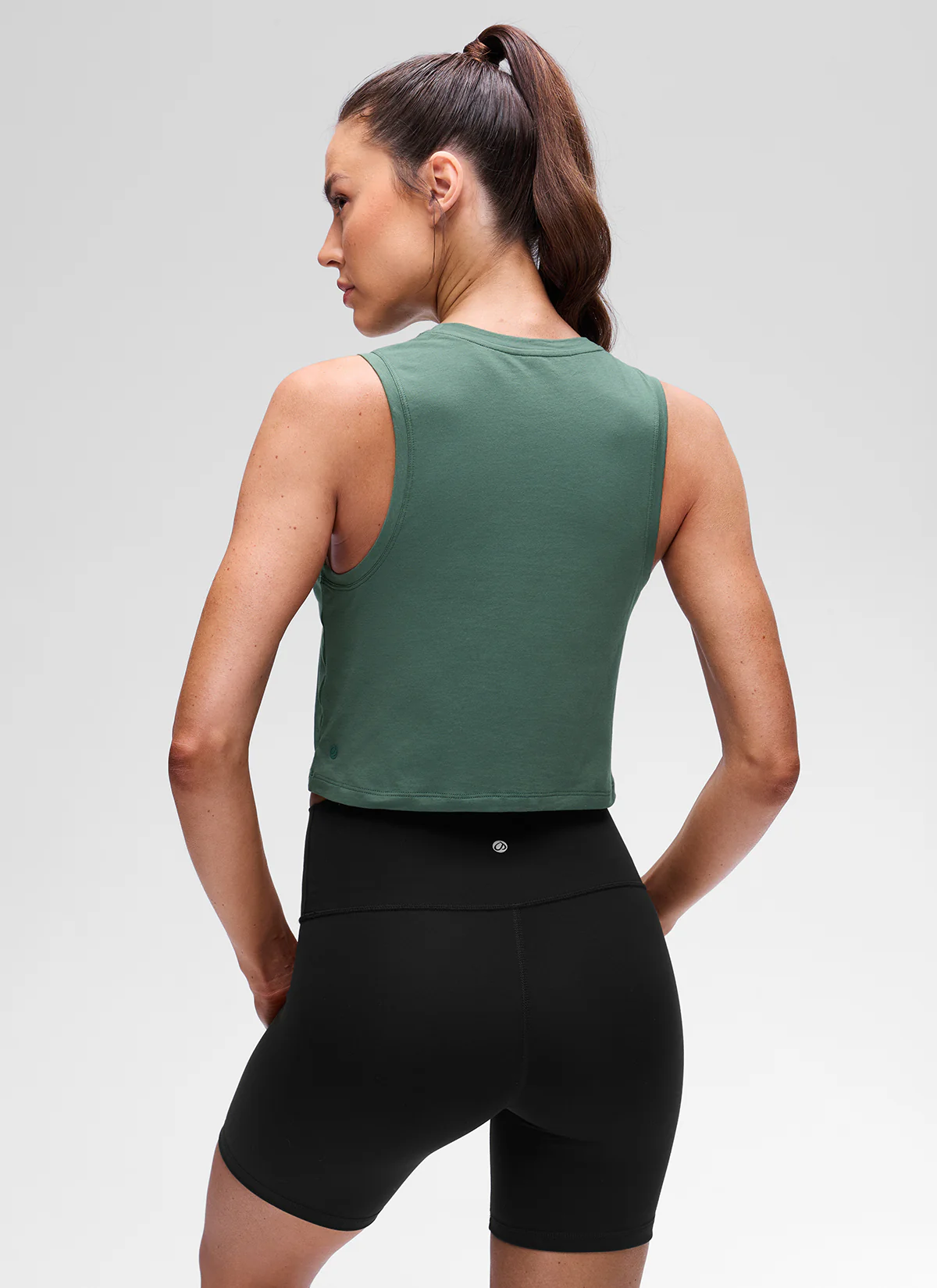 Pima Cotton Crewneck Crop Tank - Image 10