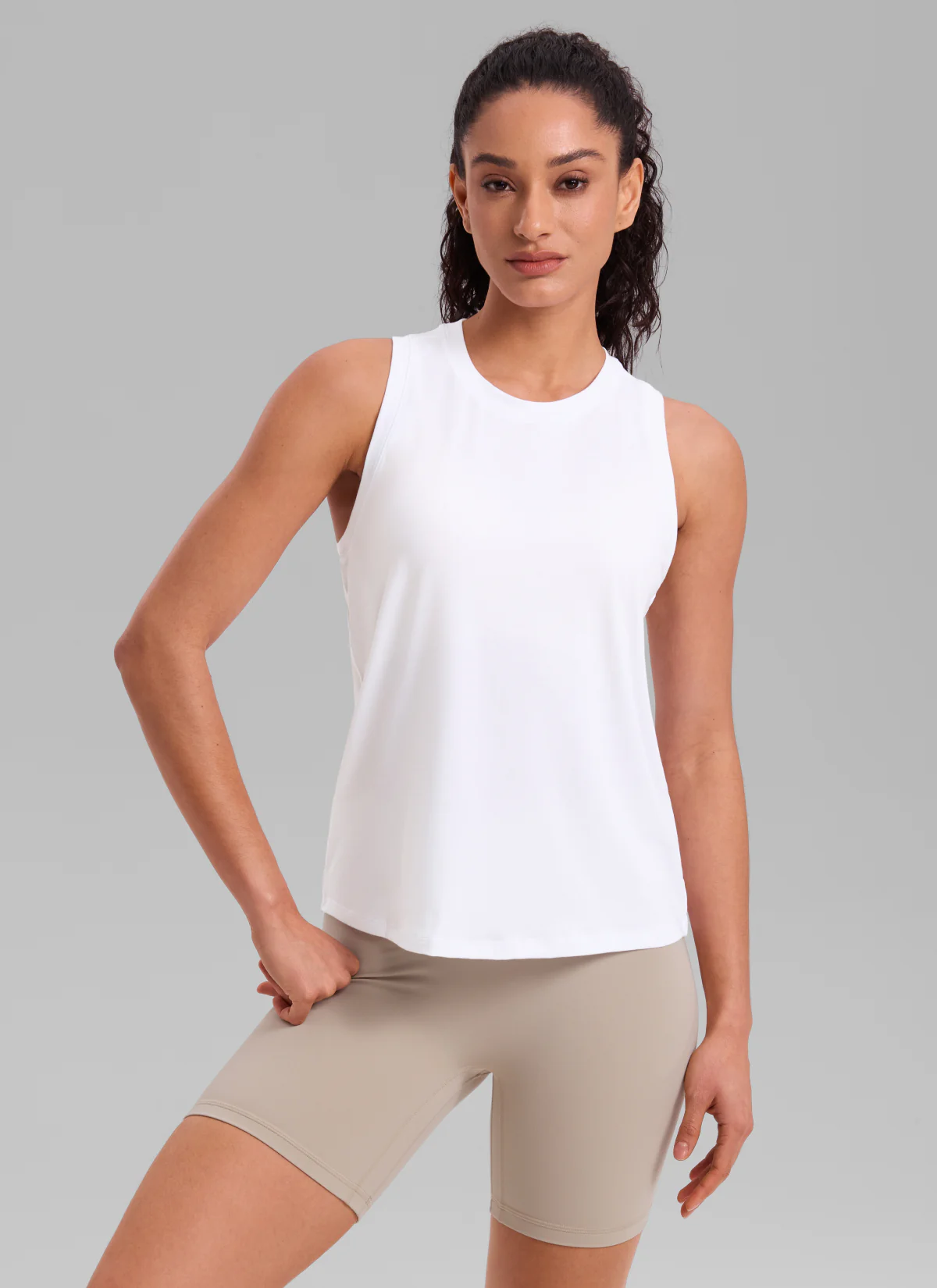 Quick Dry Racerback Hip Length Tank - Image 13