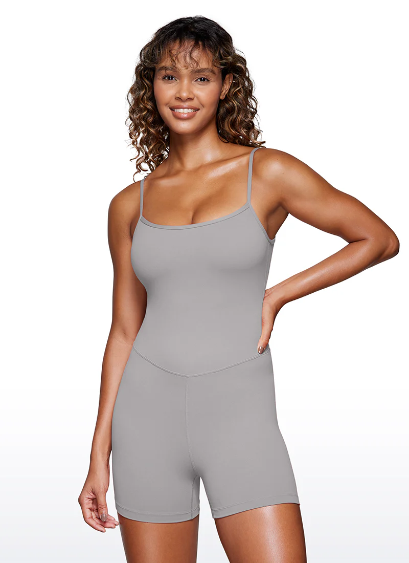 Butterluxe Thin Strap Shorts Bodysuit 4''
