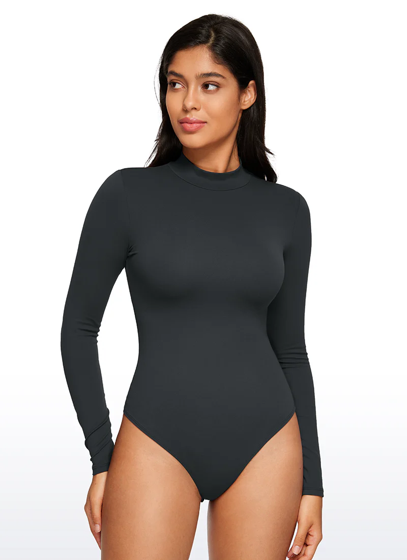 Butterluxe Mock Turtleneck Long Sleeve Bodysuits - Image 30