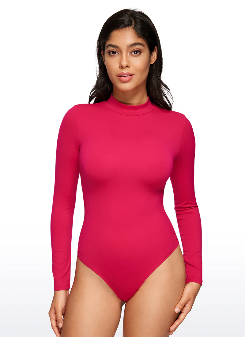 Butterluxe Mock Turtleneck Long Sleeve Bodysuits - Image 40