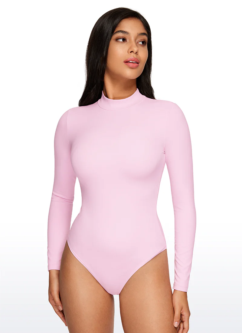 Butterluxe Mock Turtleneck Long Sleeve Bodysuits - Image 45