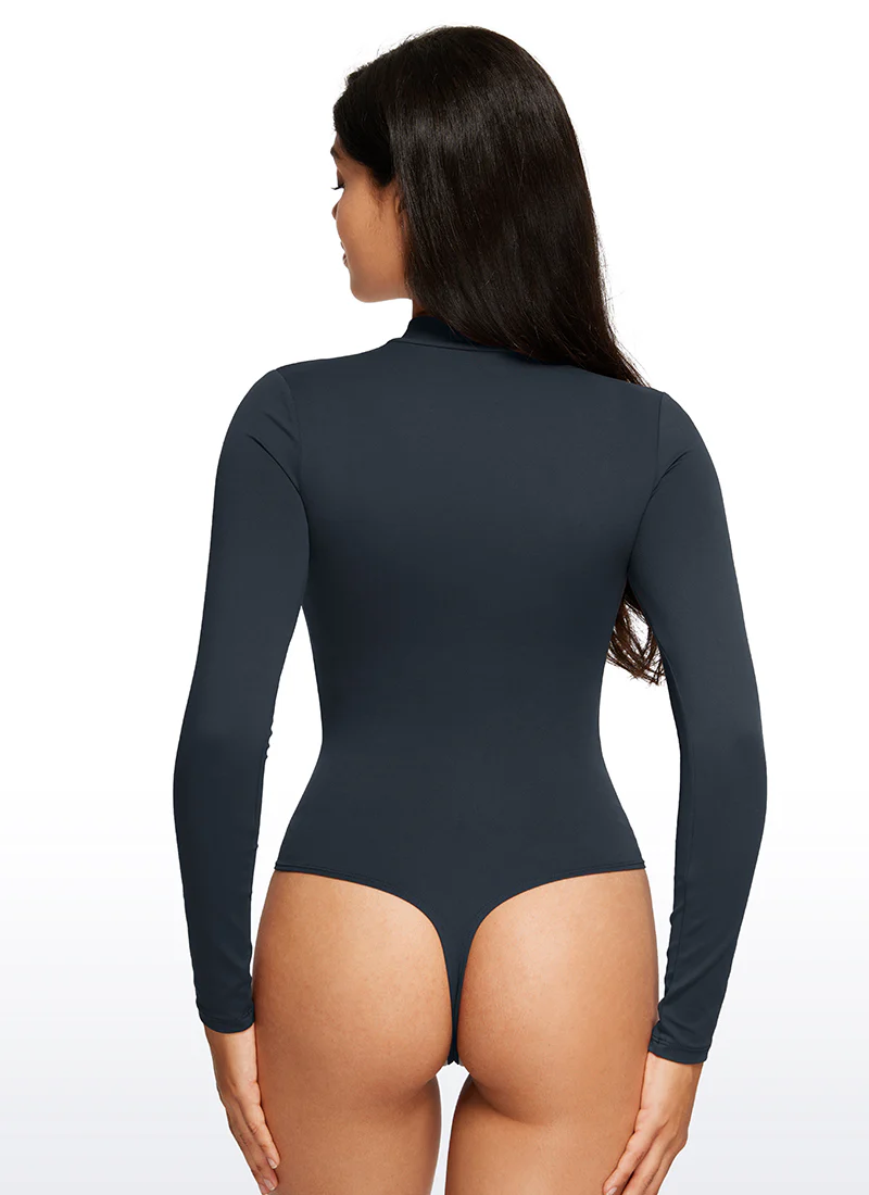Butterluxe Mock Turtleneck Long Sleeve Bodysuits - Image 7