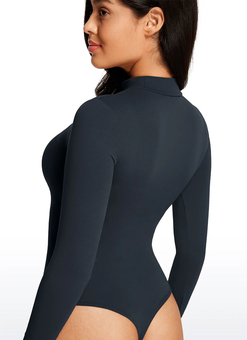 Butterluxe Mock Turtleneck Long Sleeve Bodysuits - Image 8