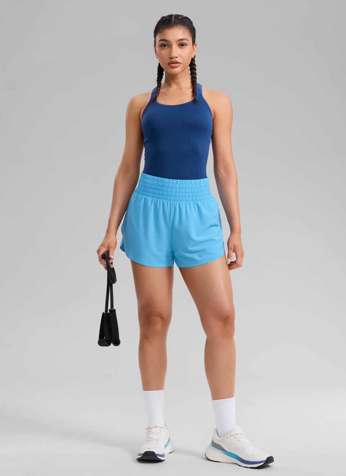 Feathery-Fit Soft High Split Dolphin Shorts 2.5" - Image 3