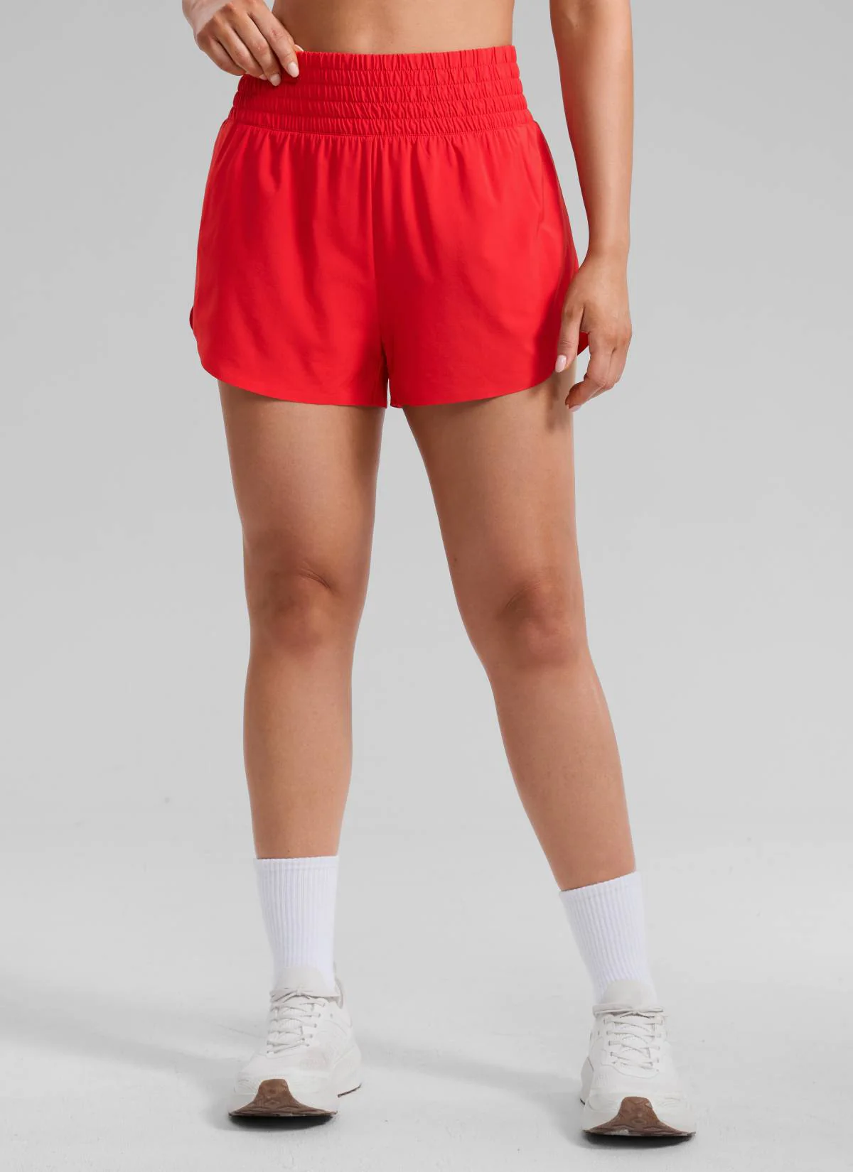 Feathery-Fit Soft High Split Dolphin Shorts 2.5" - Image 9