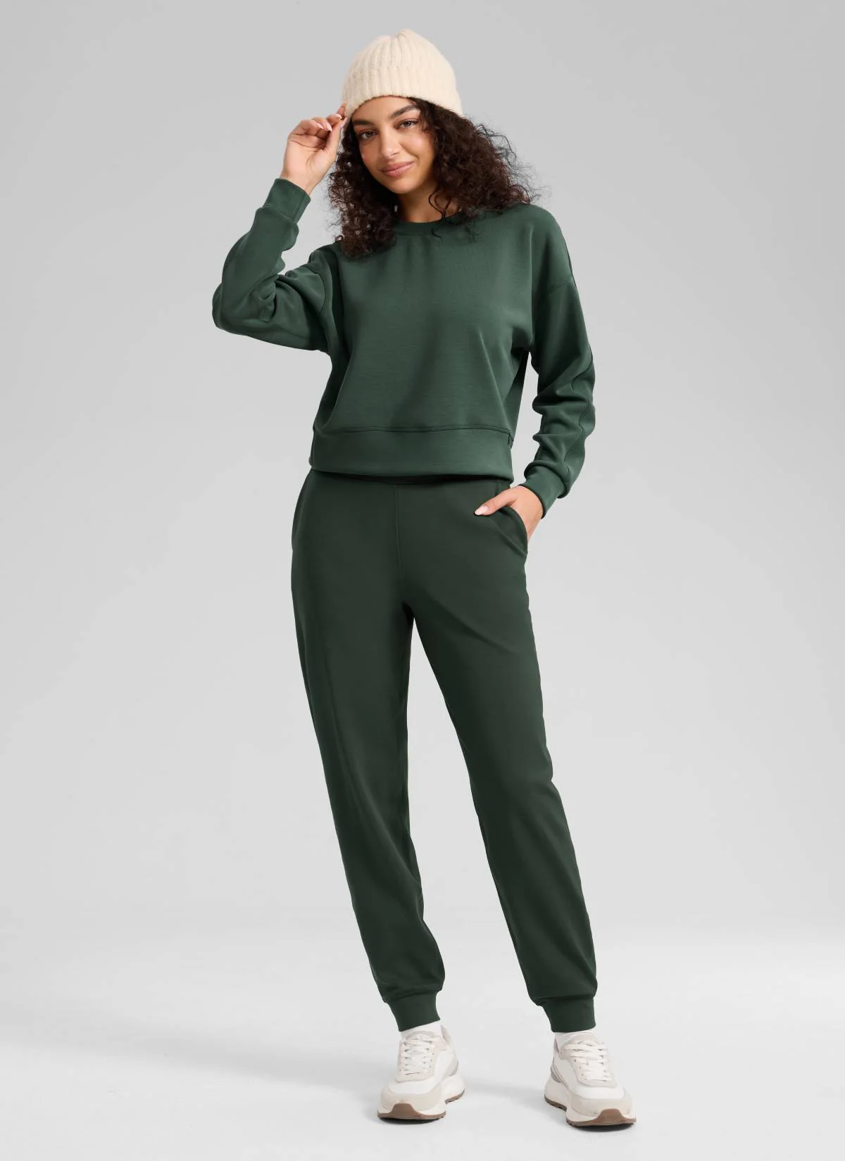 Matte Thermal Fleece Lined Jogger 27.5" - Image 3