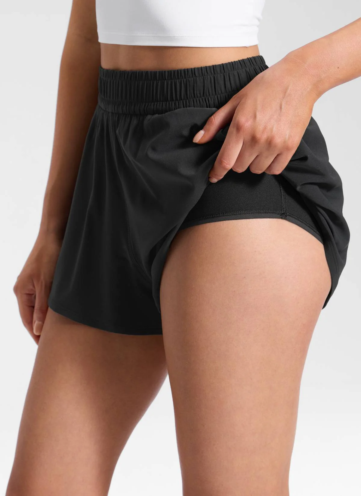Feathery-Fit Drapey Relaxed Fit Shorts 2.5" - Image 9