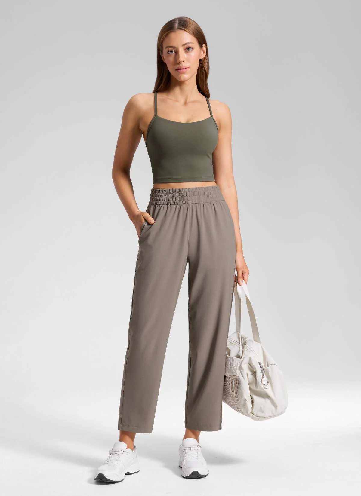 Feathery-Fit Drapey Tapered Ankle Pant 27" - Image 19