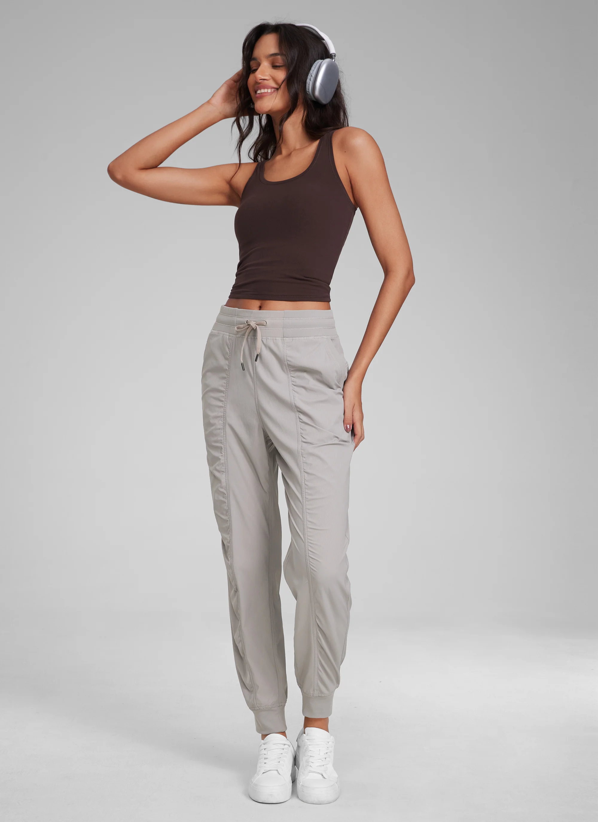 Striped Ruched Pocket Jogger 28'' - Image 5