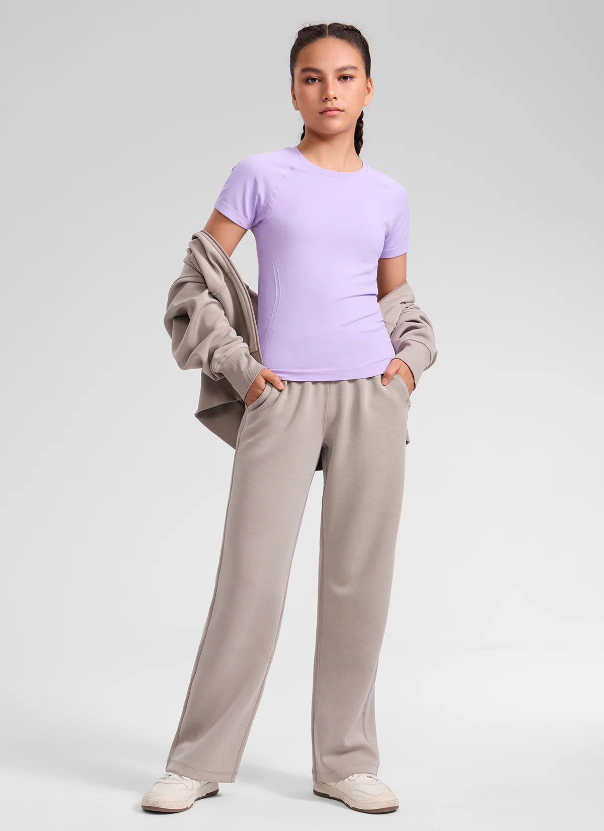 Girls Seamless Hip Length Short Sleeve - Image 7