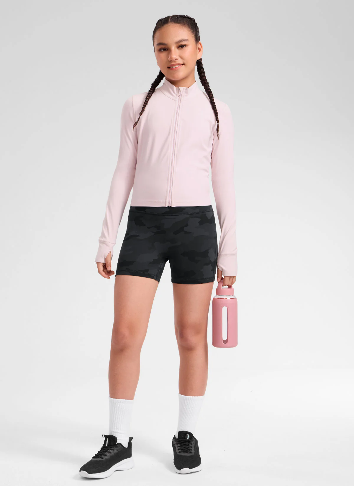 Girls Butterluxe No Front Seam Biker Shorts - Image 12