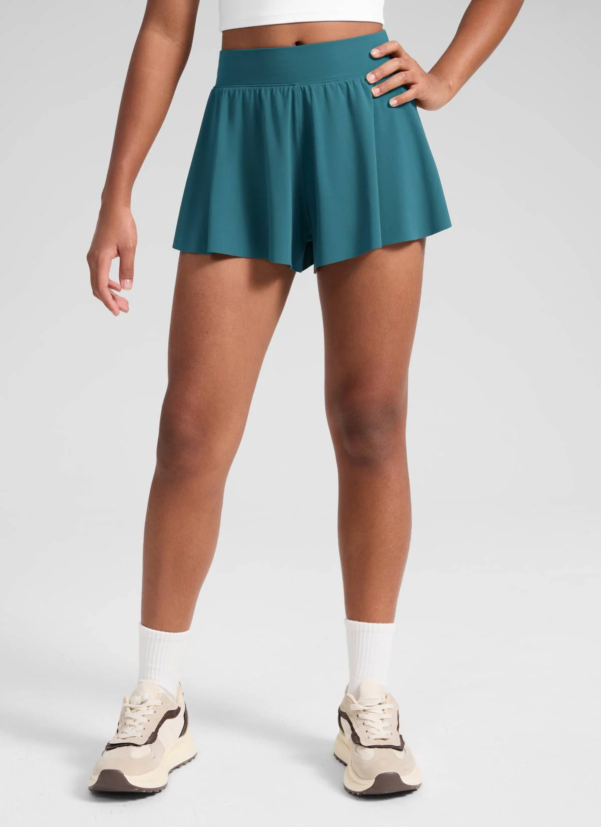 Girls High Rise 2 in 1 Flowy Sport Shorts 2.5'' - Image 25