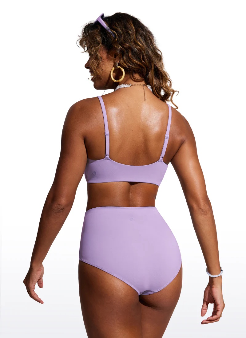 Scoop Neck Adjustable Strap D-DD Bikini Top - Image 5