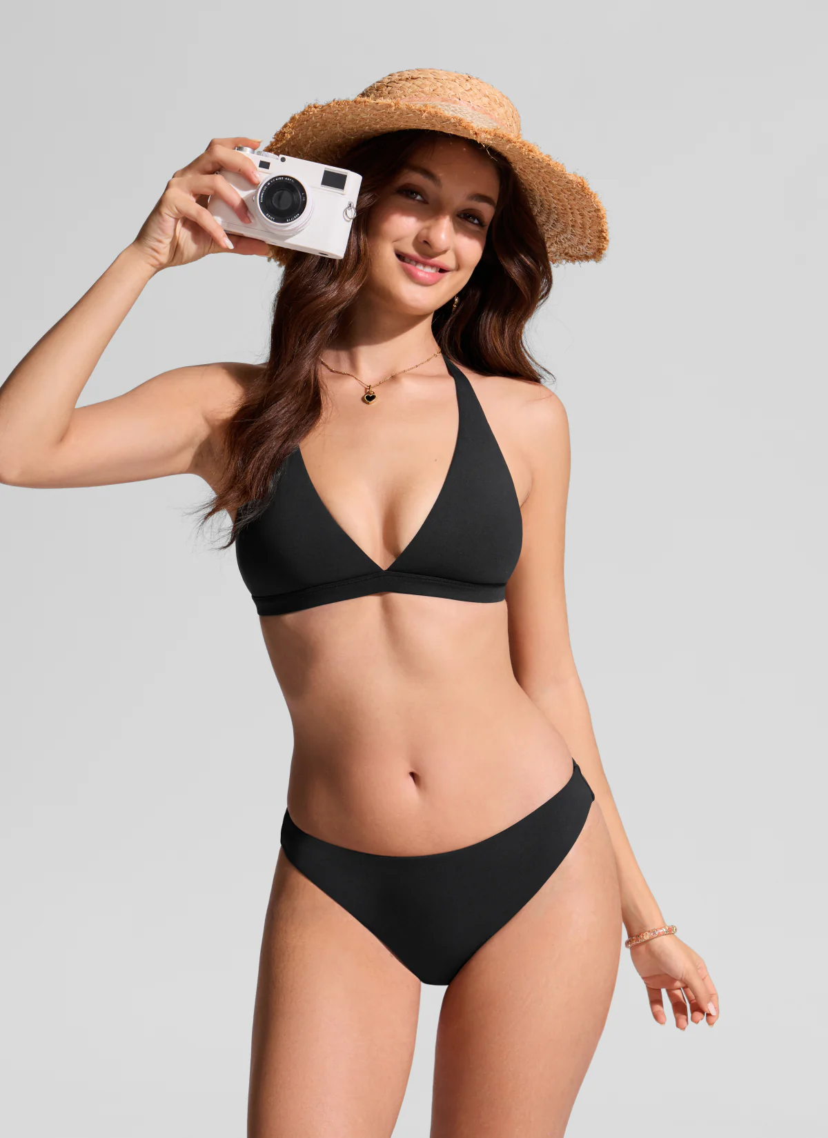 Deep V neck T back Triangle Bikini Top - Image 9