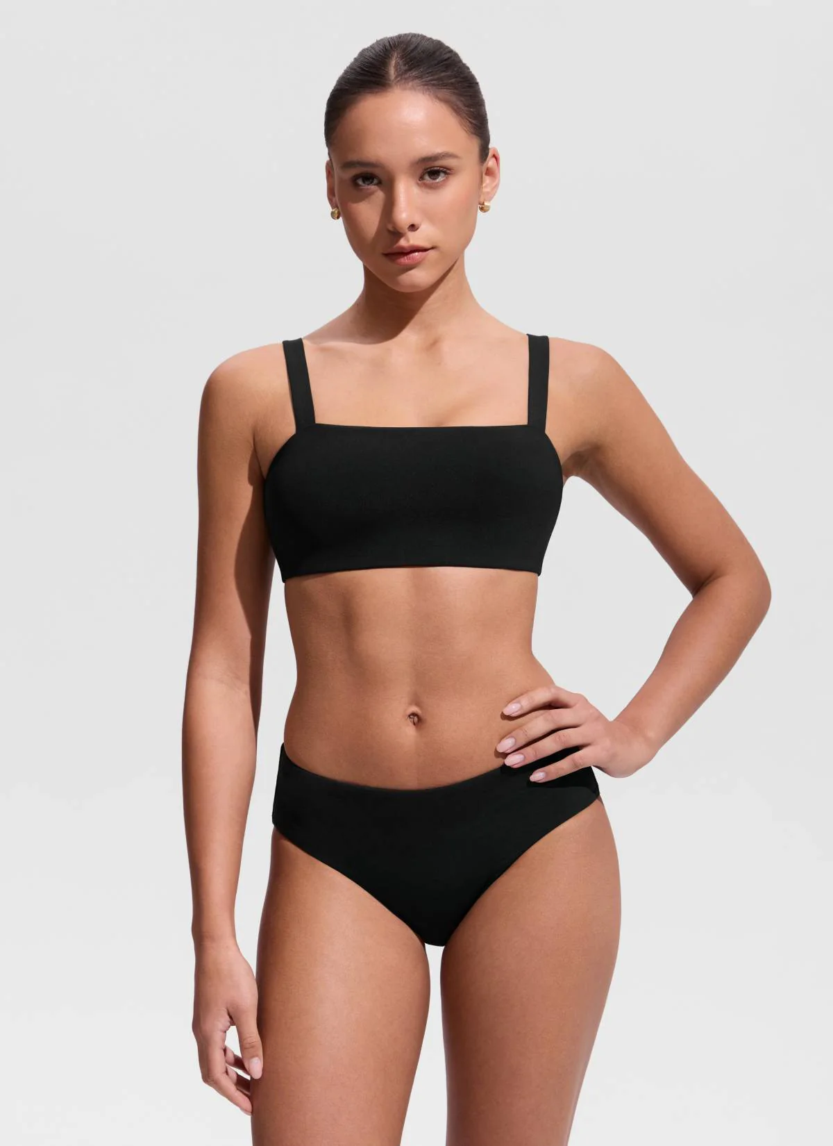 Square Neck Wide Flat Straps Bikini Top - Image 19