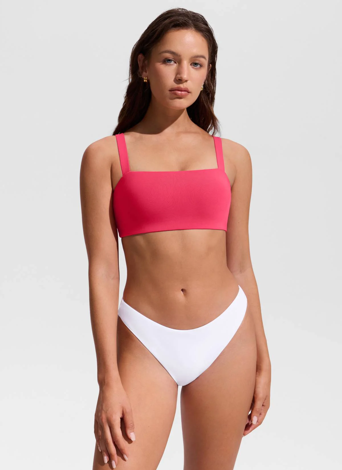 Square Neck Wide Flat Straps Bikini Top - Image 6