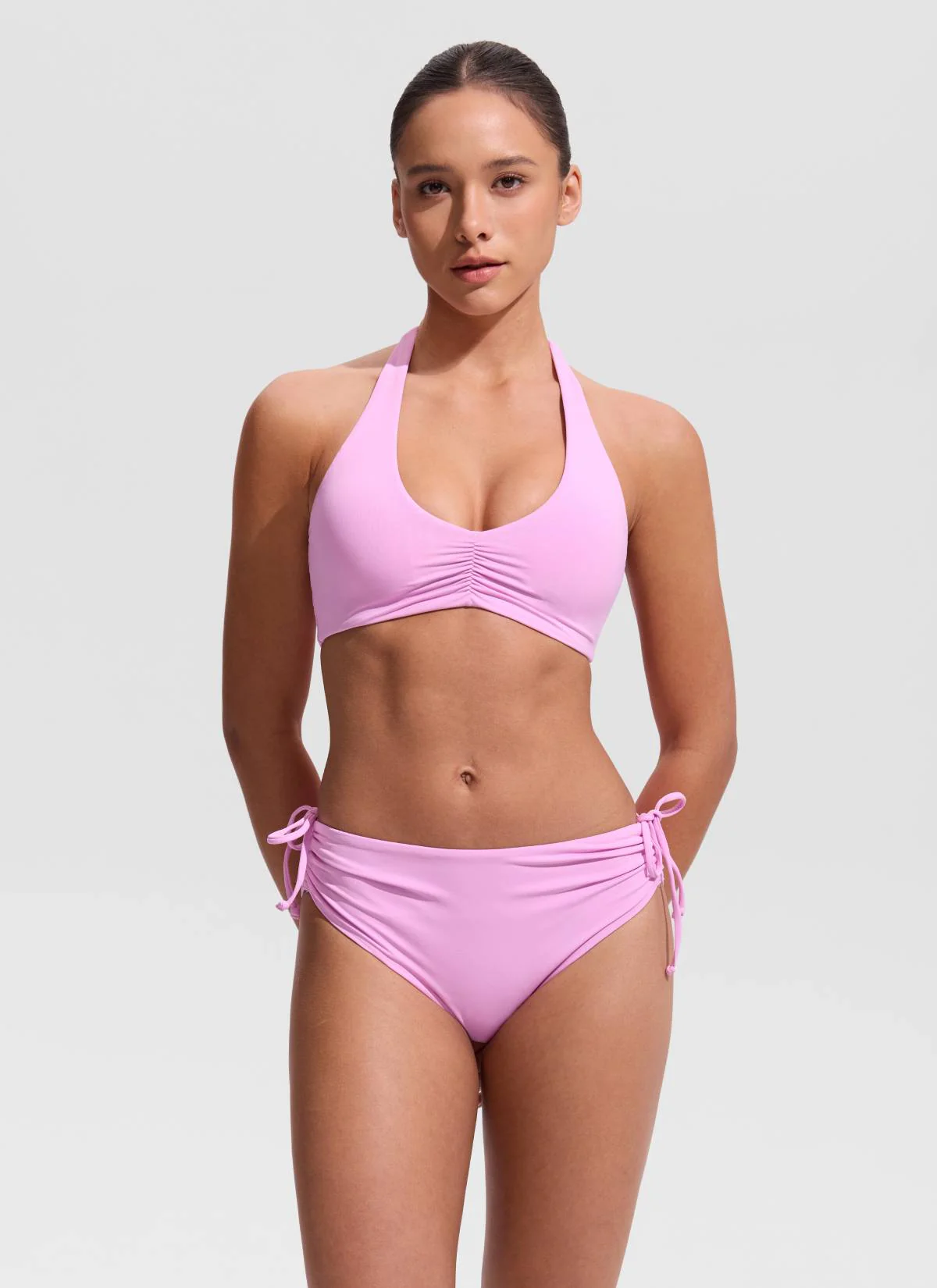 Ruched Front Halter Bikini Top - Image 11