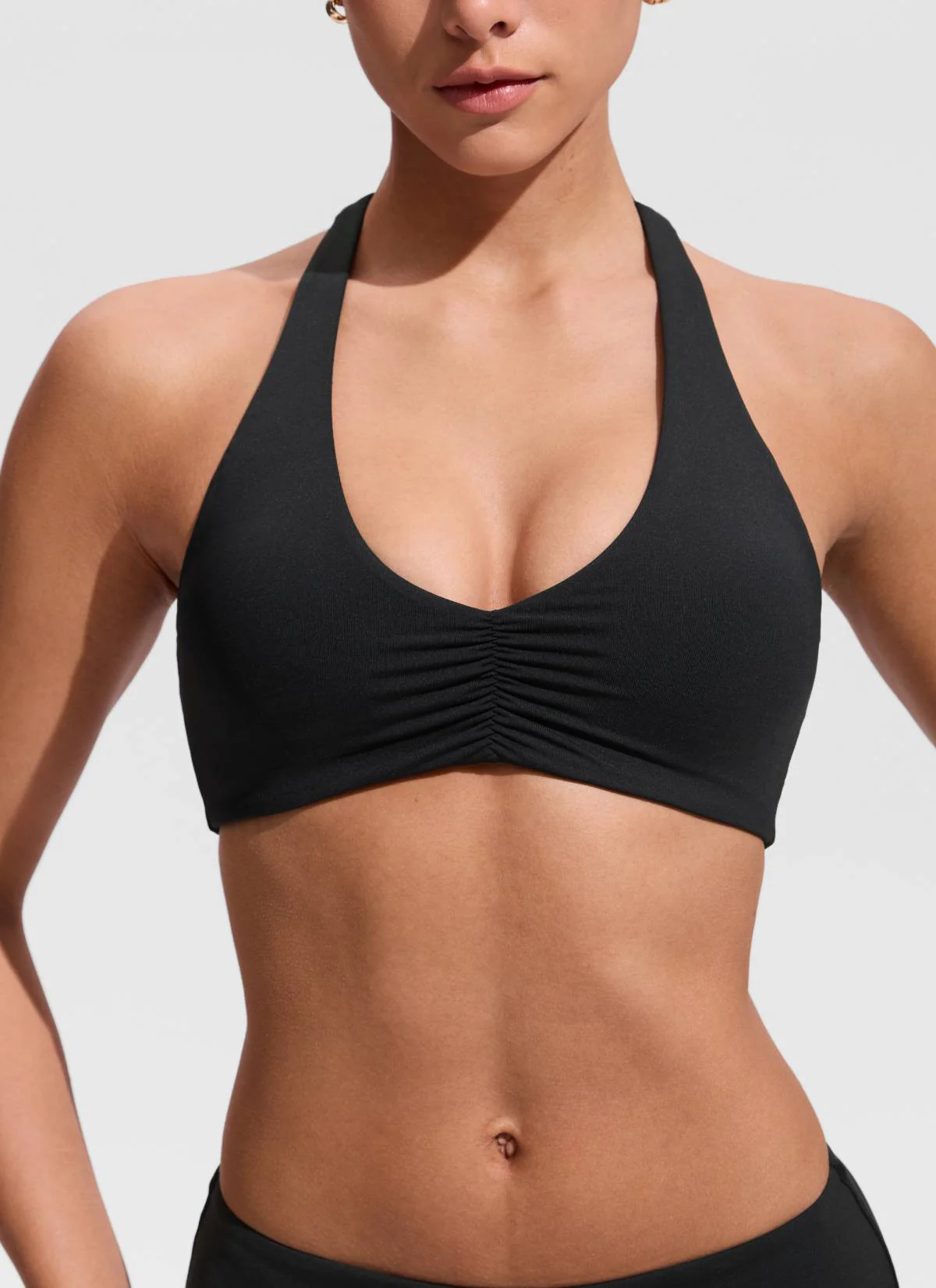 Ruched Front Halter Bikini Top - Image 23