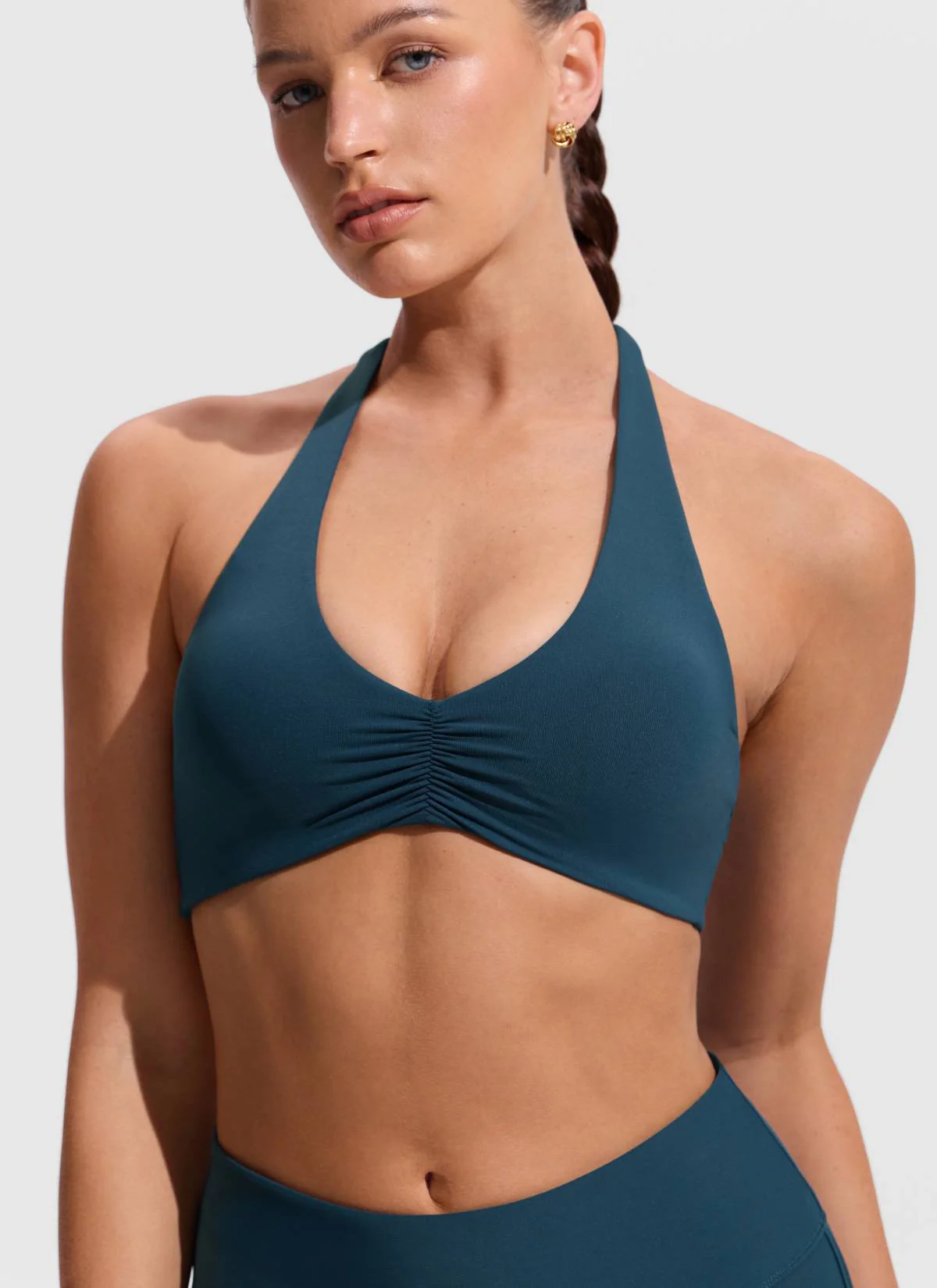 Ruched Front Halter Bikini Top - Image 4