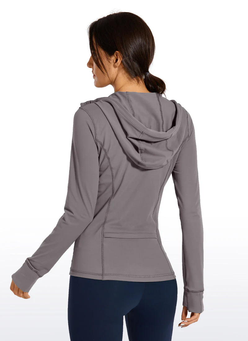 Light Fleece Brushed Full Zip Hoodies - Image 36