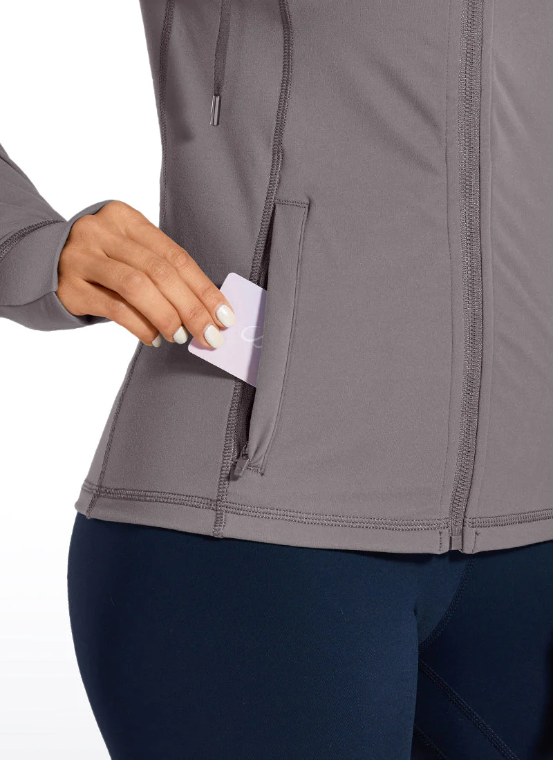 Light Fleece Brushed Full Zip Hoodies - Image 37