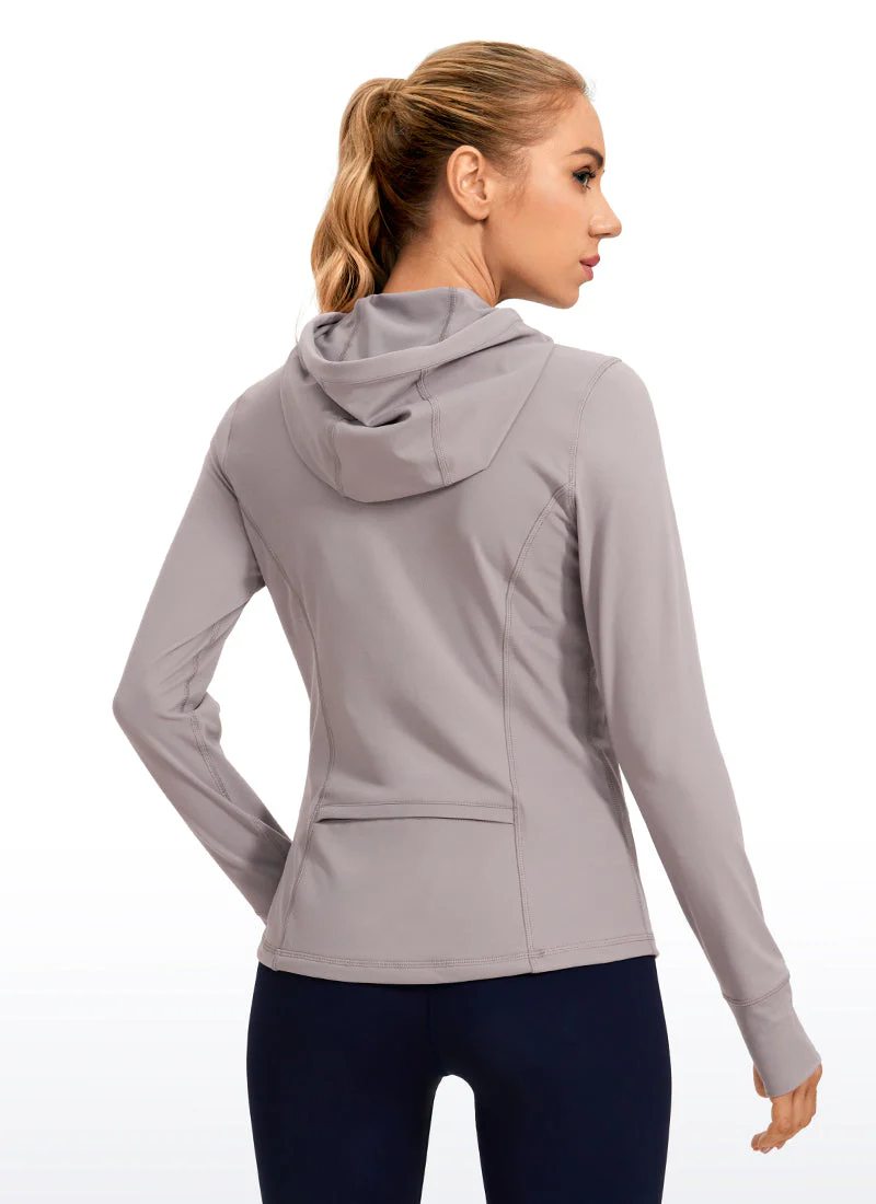 Light Fleece Brushed Full Zip Hoodies - Image 7
