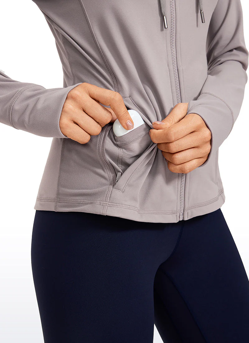 Light Fleece Brushed Full Zip Hoodies - Image 9
