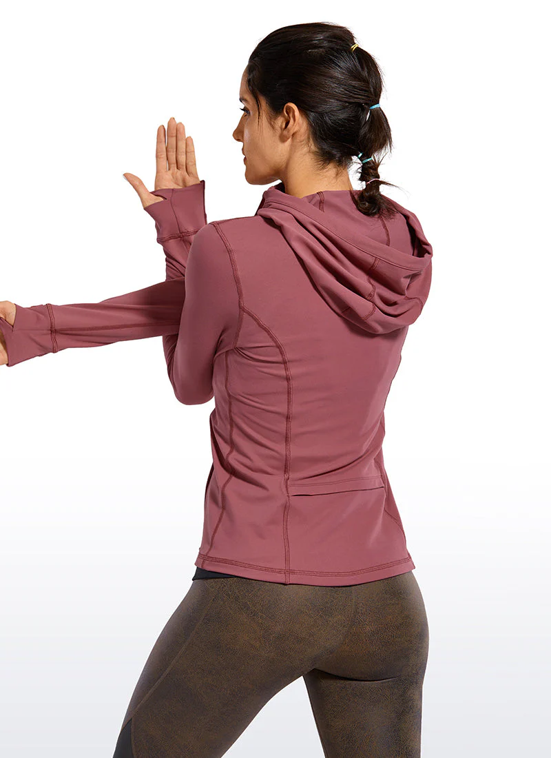 Light Fleece Brushed Full Zip Hoodies - Image 3