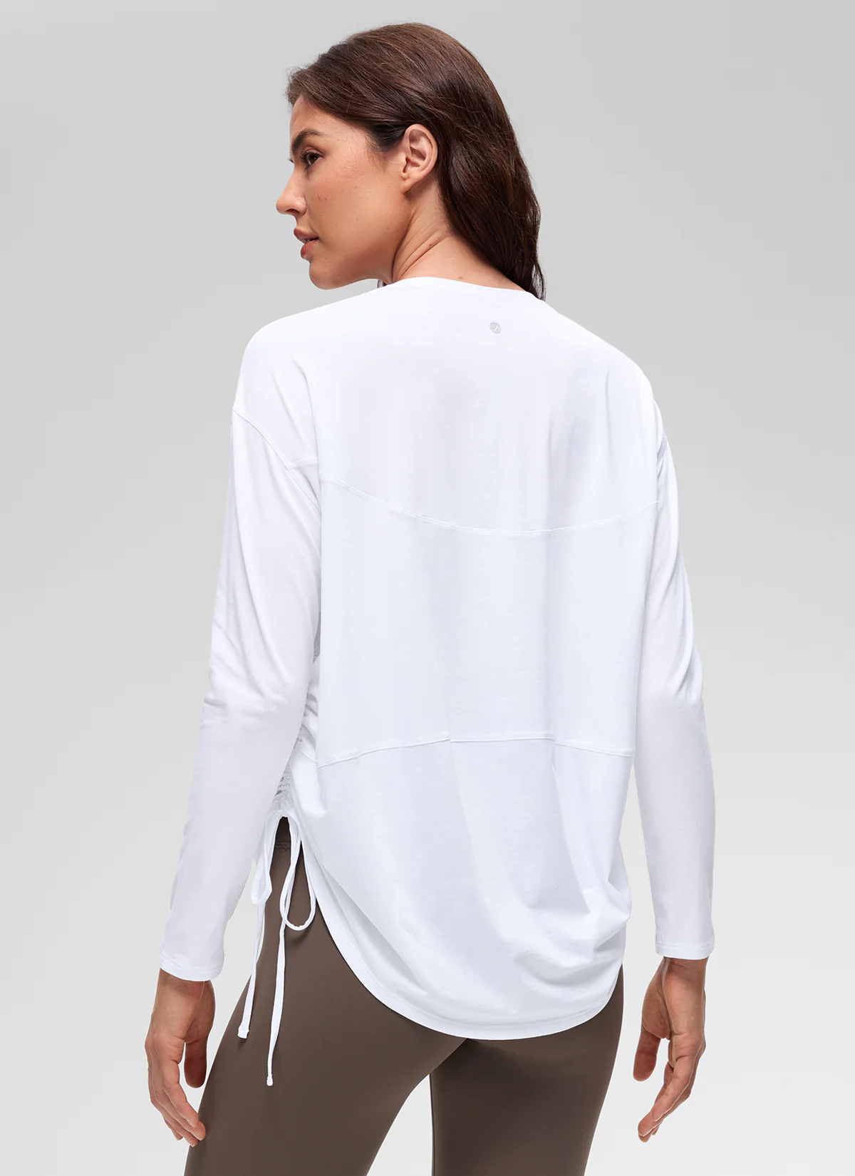 Pima Cotton Hip Length Ruched Long Sleeve - Image 18