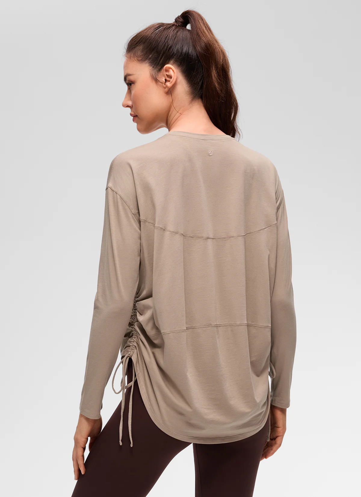 Pima Cotton Hip Length Ruched Long Sleeve - Image 22