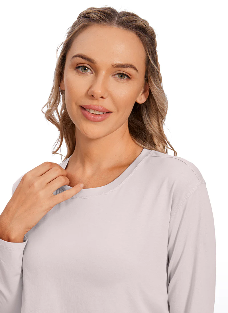 Pima Cotton Cropped Long Sleeve - Image 14