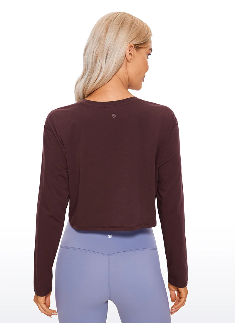 Pima Cotton Cropped Long Sleeve - Image 16