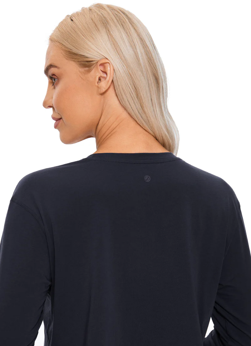 Pima Cotton Cropped Long Sleeve - Image 23