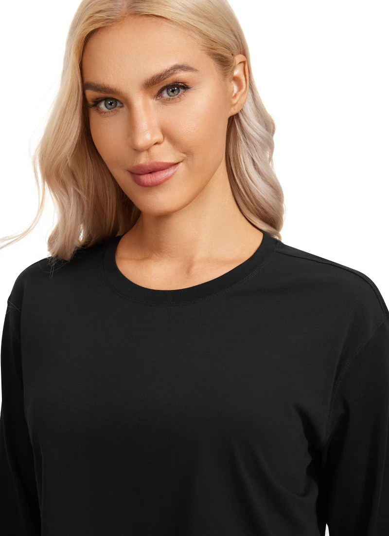 Pima Cotton Cropped Long Sleeve - Image 4
