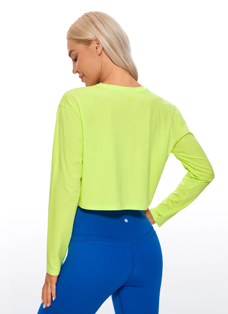 Pima Cotton Cropped Long Sleeve - Image 6