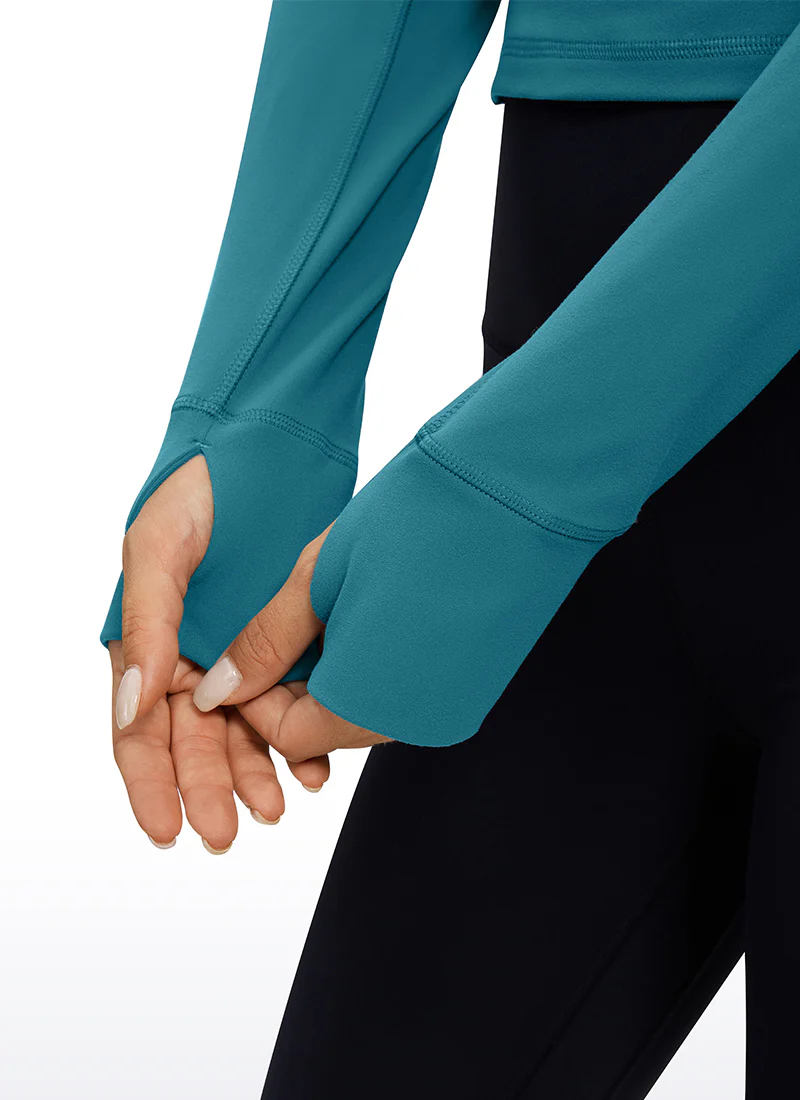 Butterluxe Half Zip Cropped Long Sleeve - Image 11
